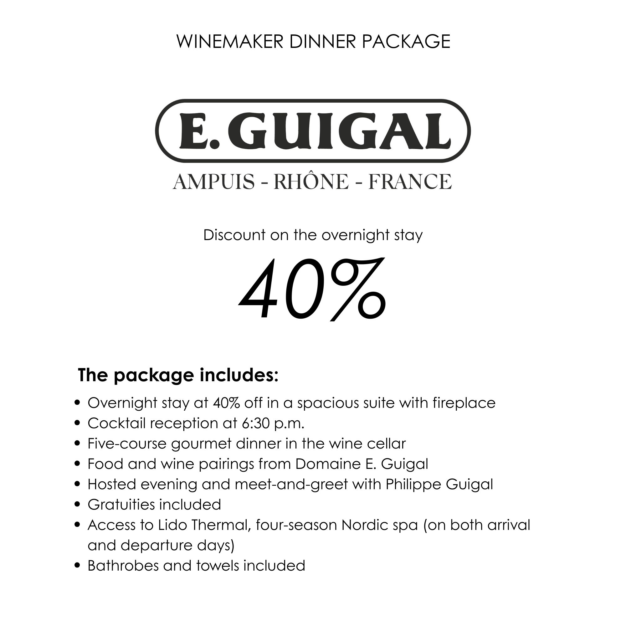 Winemaker dinner – E. Guigal – March 20, 2026