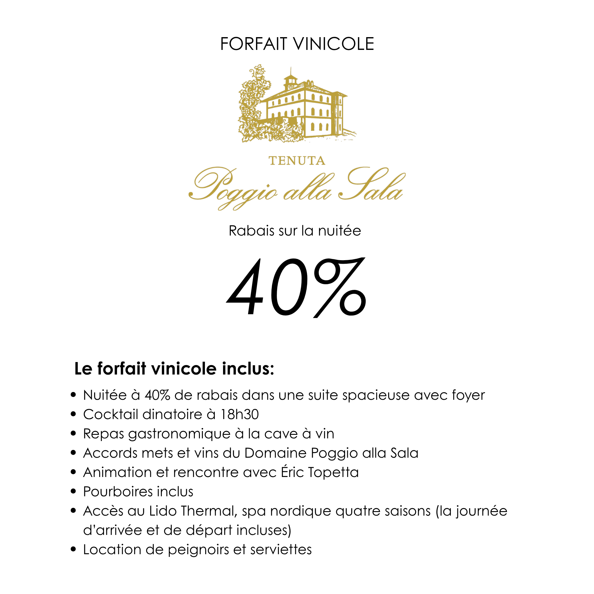 Forfait vinicole